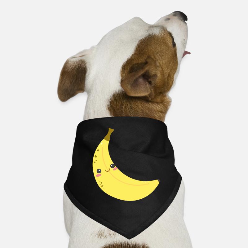 Happy Banane optimal für Kinder Hunde-Bandana