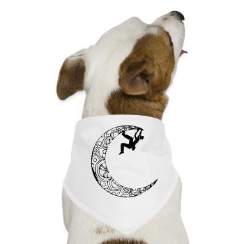 Klettern auf dem Mond - Klettererin auf dem Mond - Hunde-Bandana - Weiß - Vorne