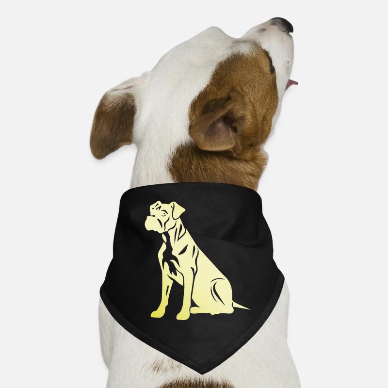 Silhouette de chien boxer Bandana pour chien