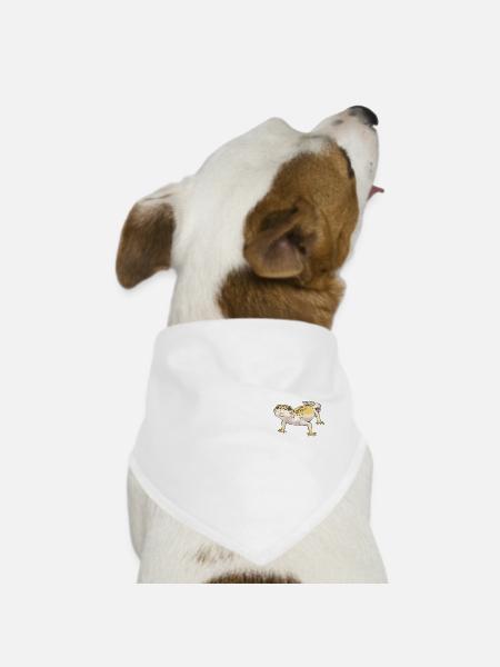 Leopardgecko Reptil Haustier Gecko - Hunde-Bandana - Weiß