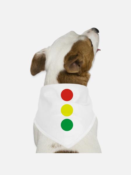 Ampel - Hunde-Bandana - Weiß