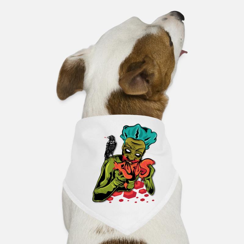 Zombie - Hunde-Bandana - Weiß