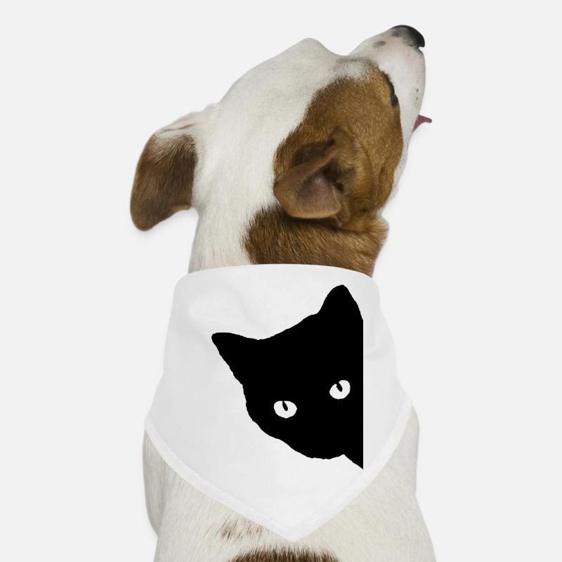 schwarze Katze Geschenk Tierliebe Hunde-Bandana