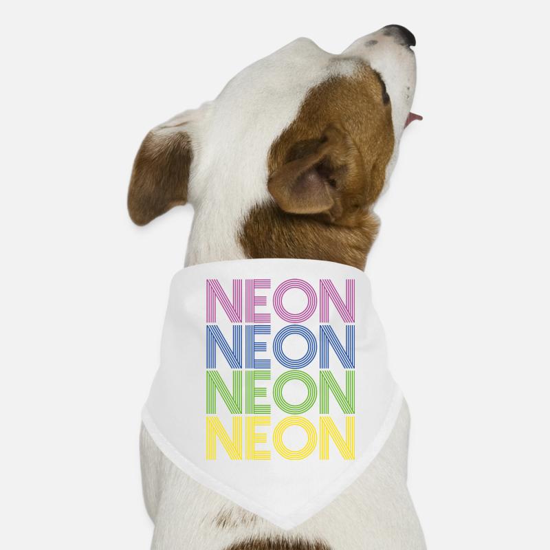 Néon Couleurs 80 80 colorée estivale rétro idée Bandana pour chien