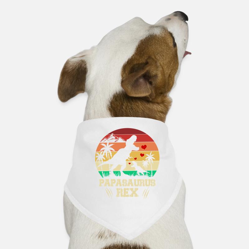 Papasaurus Rex - Bandana pour chien - blanc