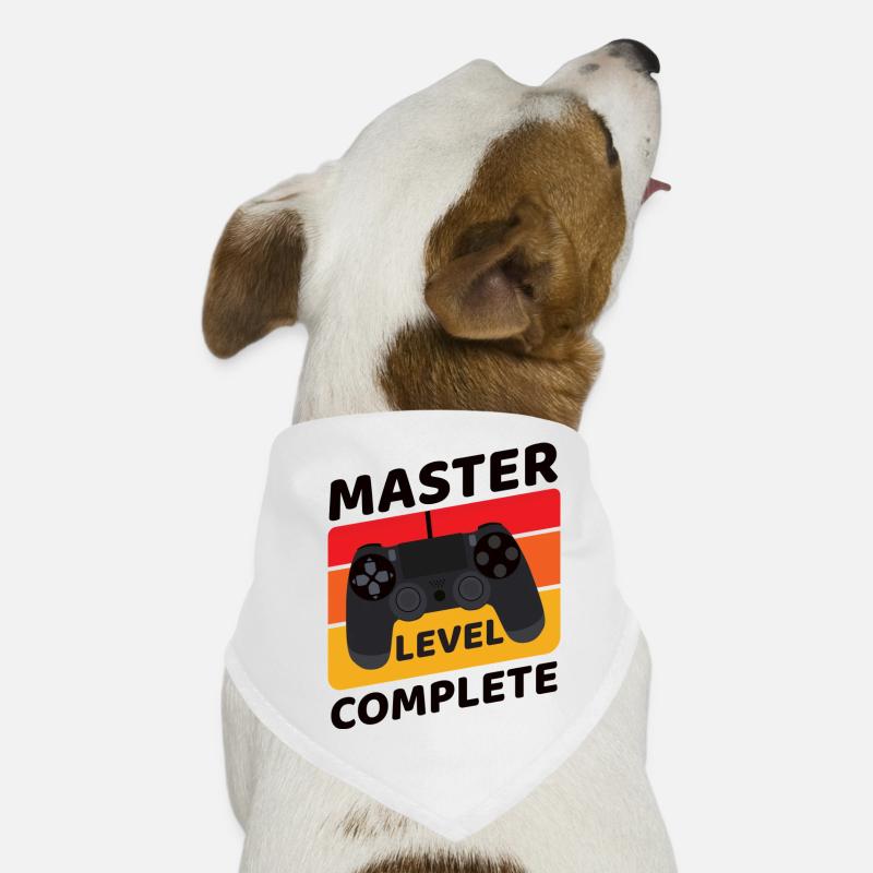 Master Level Complete Masterabschluss Geschenk - Hunde-Bandana - Weiß