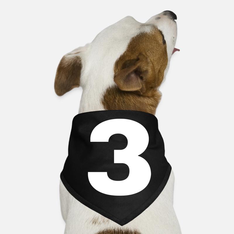 Number 3 Tshirt Dog Bandana
