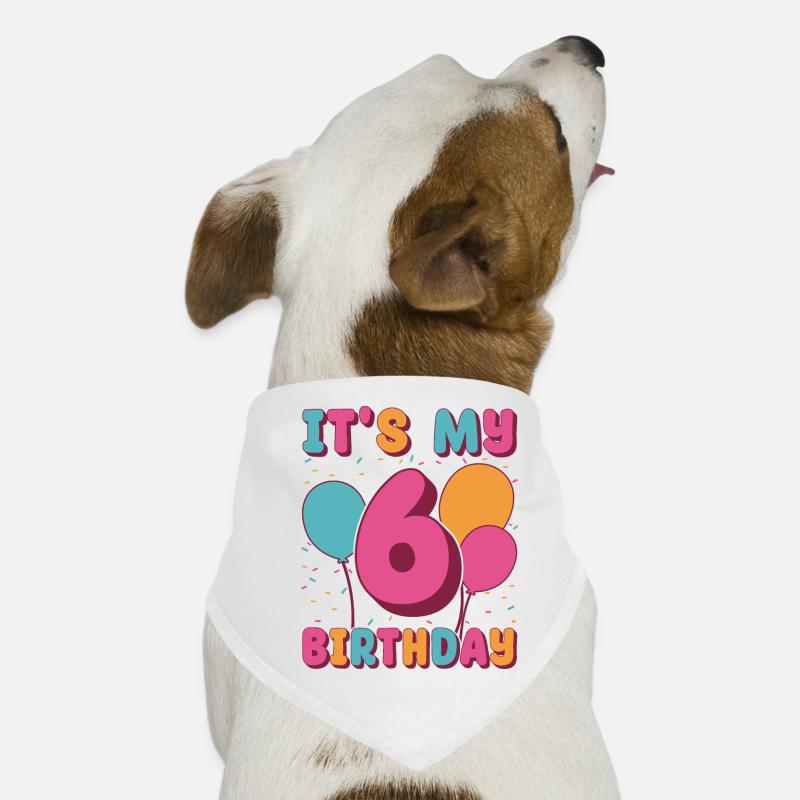 Es Ist Mein 6. Geburtstag Hunde-Bandana