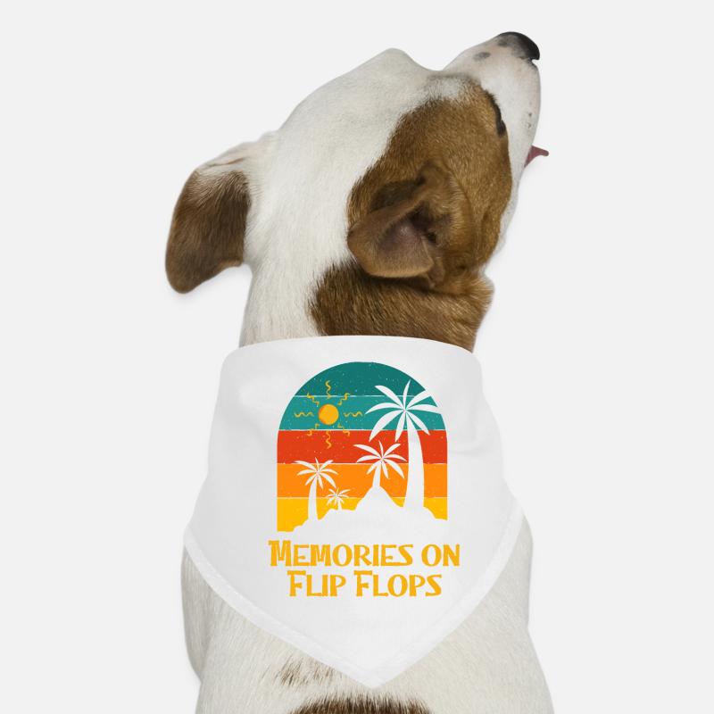 Memories on Flip Flops Summer Ocean Tropical Sea Dog Bandana