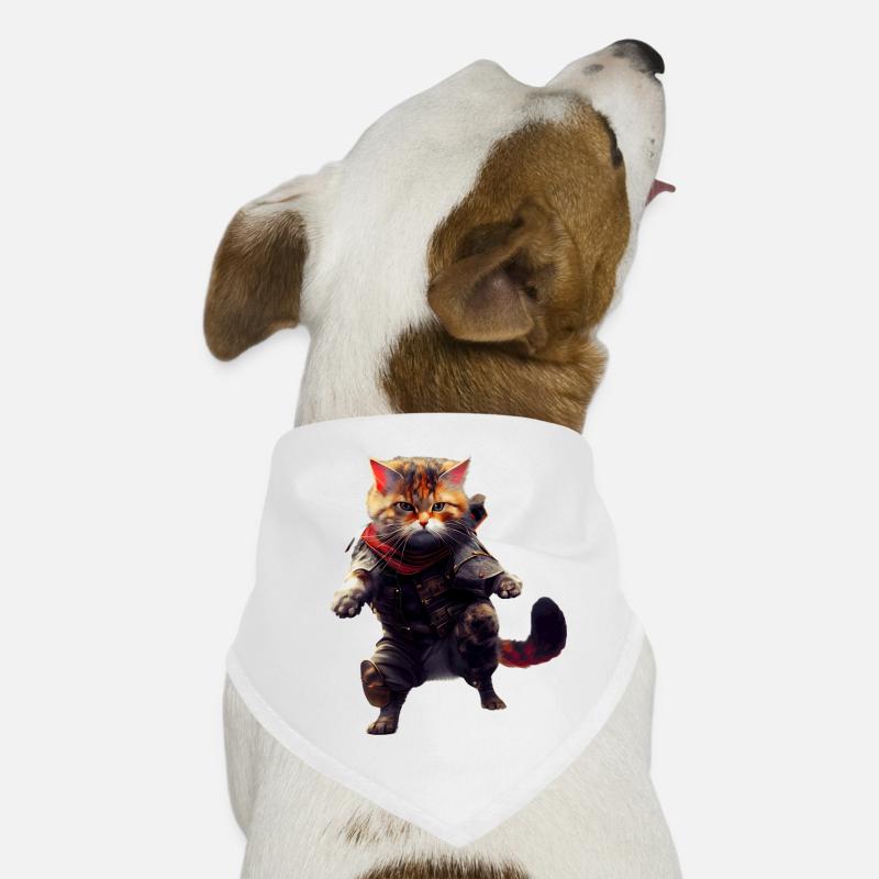 Dressed cat in clothes ready for battle Dog Bandana