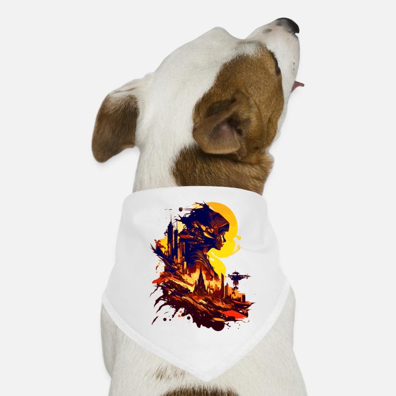 Science-fiction sur une planète extraterrestre dans l’espace Bandana pour chien