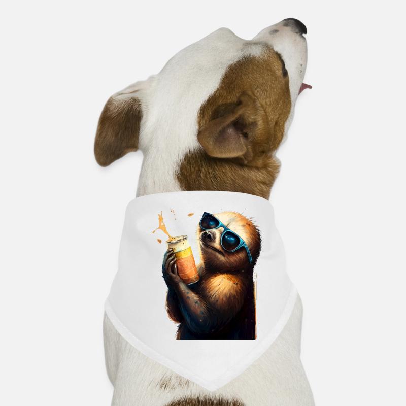 Coolest beer drinker: a sloth Dog Bandana