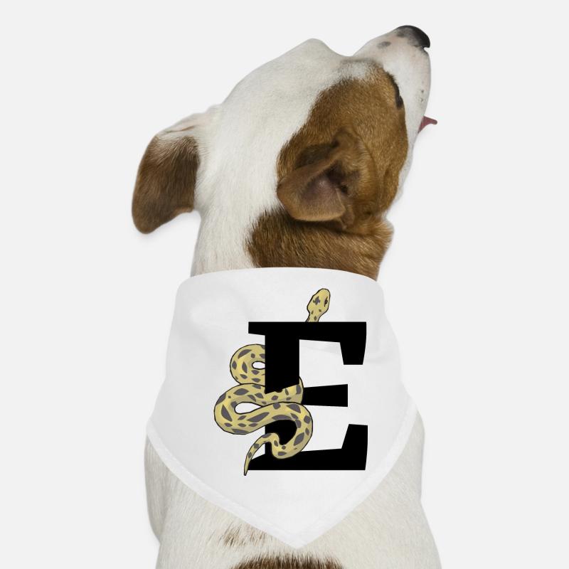 Buchstabe e Schlange Hunde-Bandana
