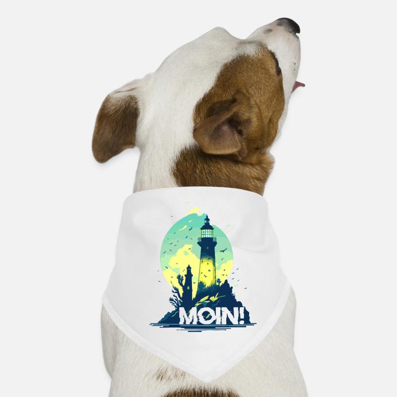 MOIN! - Hunde-Bandana - Weiß