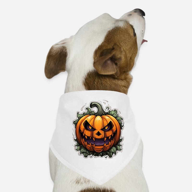Scary Pumpkin Face I Spooky Halloween Hunde-Bandana