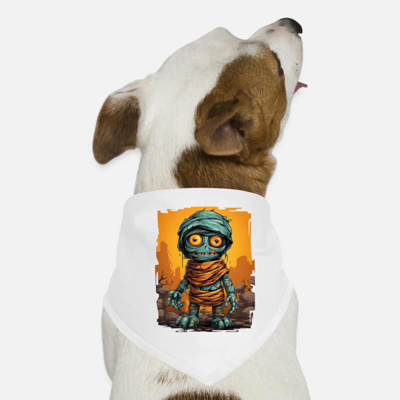 Halloween Spooky Cartoon Mummy Hunde-Bandana