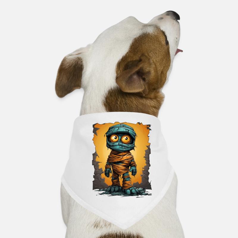 Halloween Spooky Cartoon Mummy Hunde-Bandana