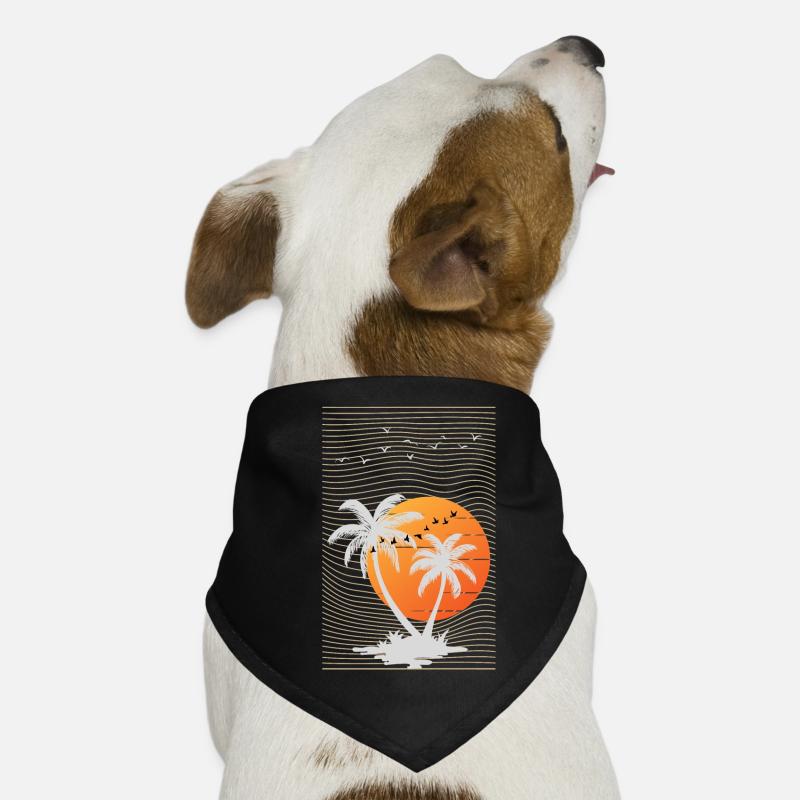 Palm Tree Beach Sommer Hunde-Bandana