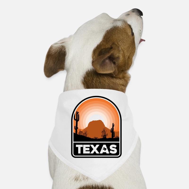 Texas Desert Sunset Emblem Hunde-Bandana