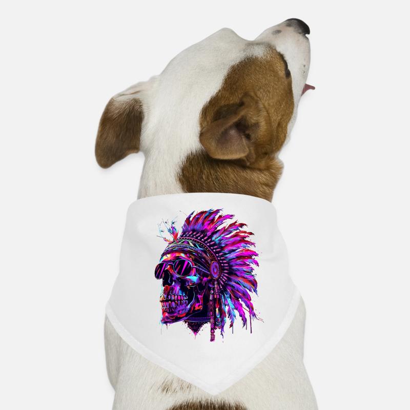 Indian Skull Indian Native American Dog Bandana