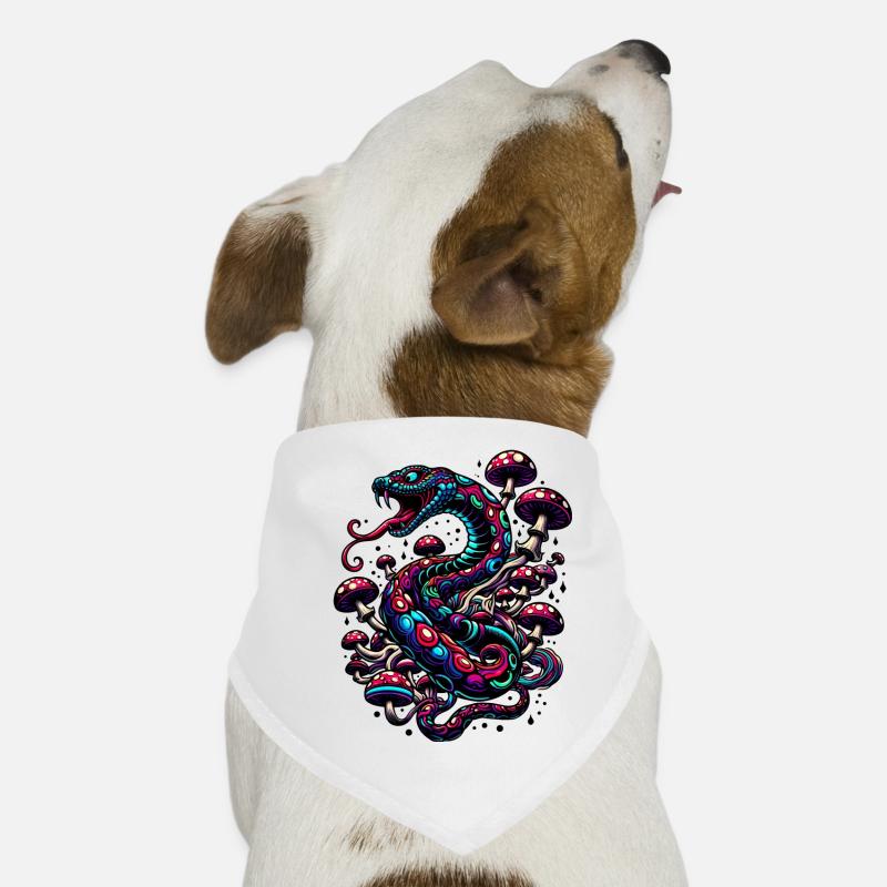 Serpent psychédélique aux champignons Bandana pour chien