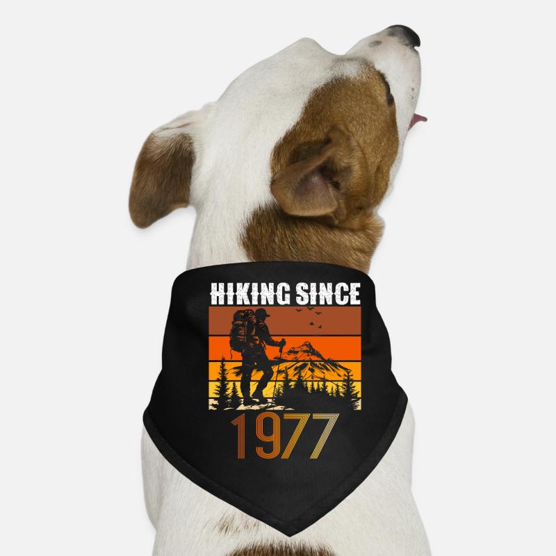 Hiking since 1977, Vintage Geburtstag Geschenk Hunde-Bandana