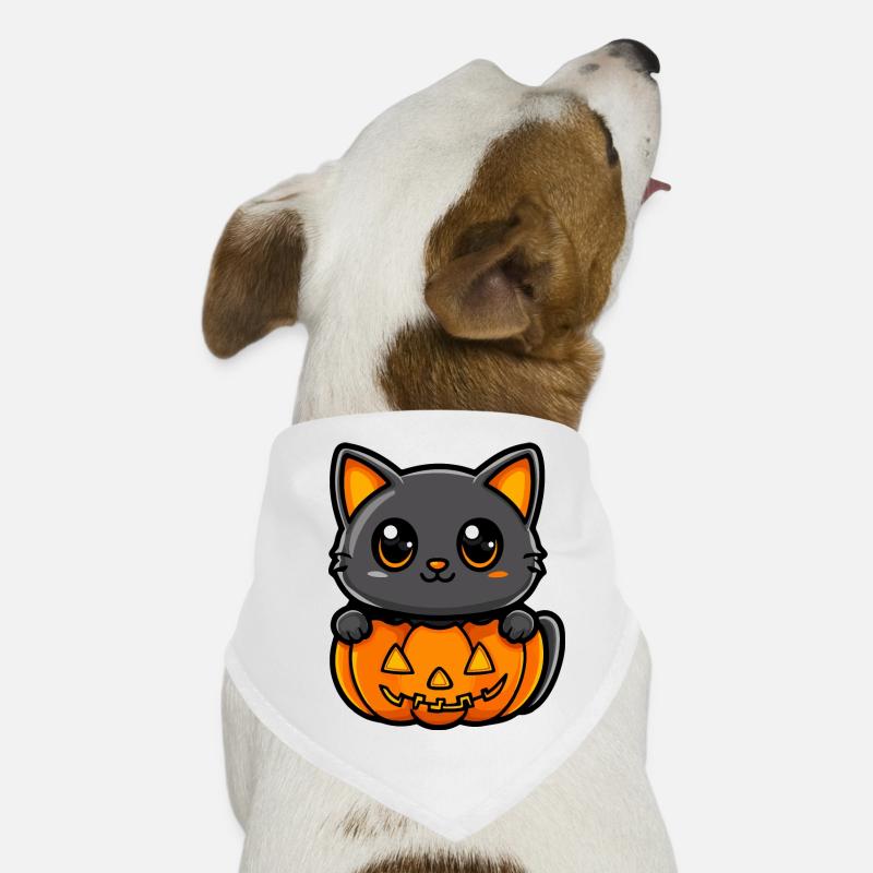 Chat Halloween Chat Bande dessinée Bandana pour chien