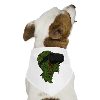 Virtual Reality Zombie - Hunde-Bandana - Weiß - Vorne