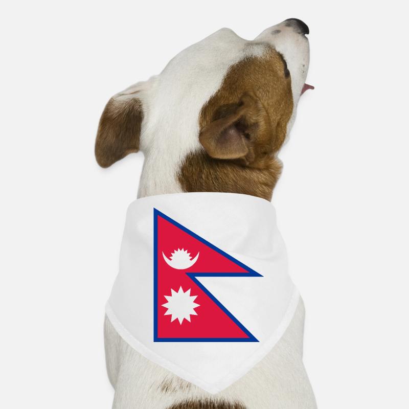 Nepal - Hunde-Bandana - Weiß