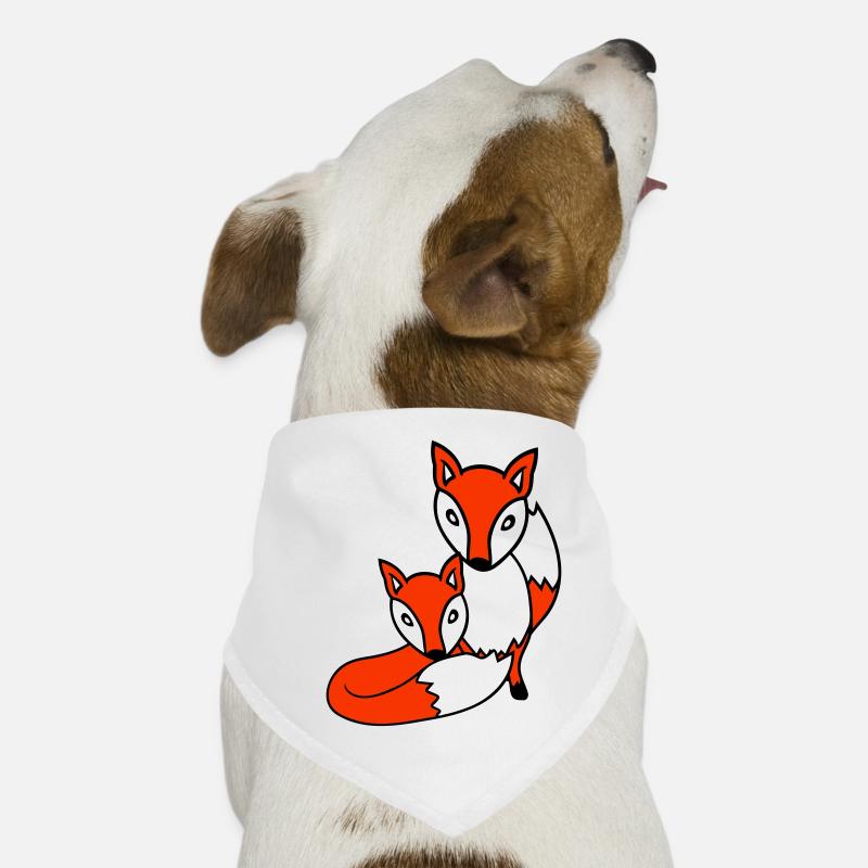2 Foxes Friends Red Fox Two Wild Animals Team Dog Bandana