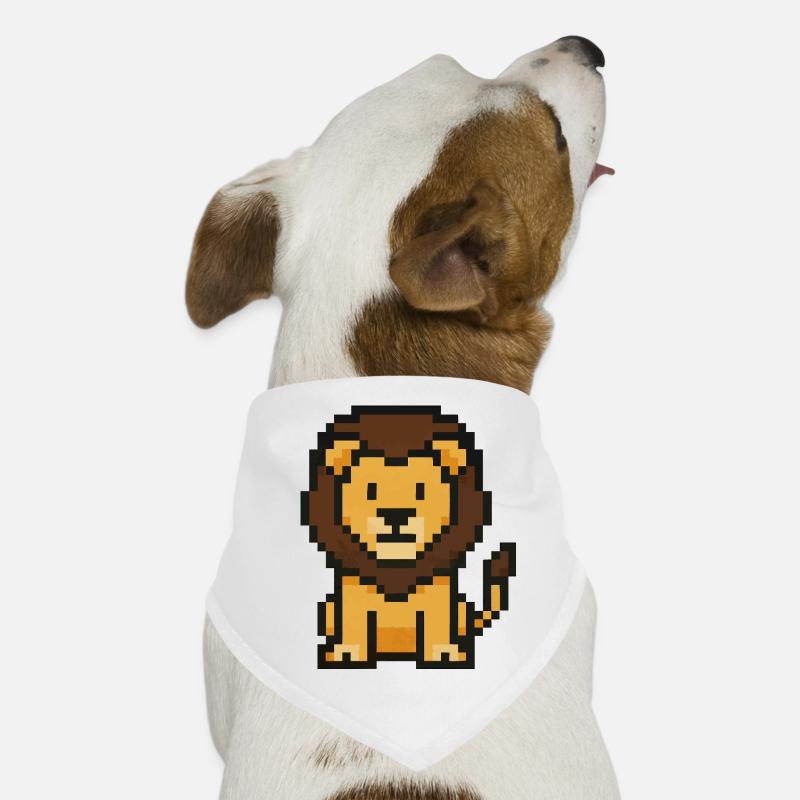 Lion Pixel Dog Bandana