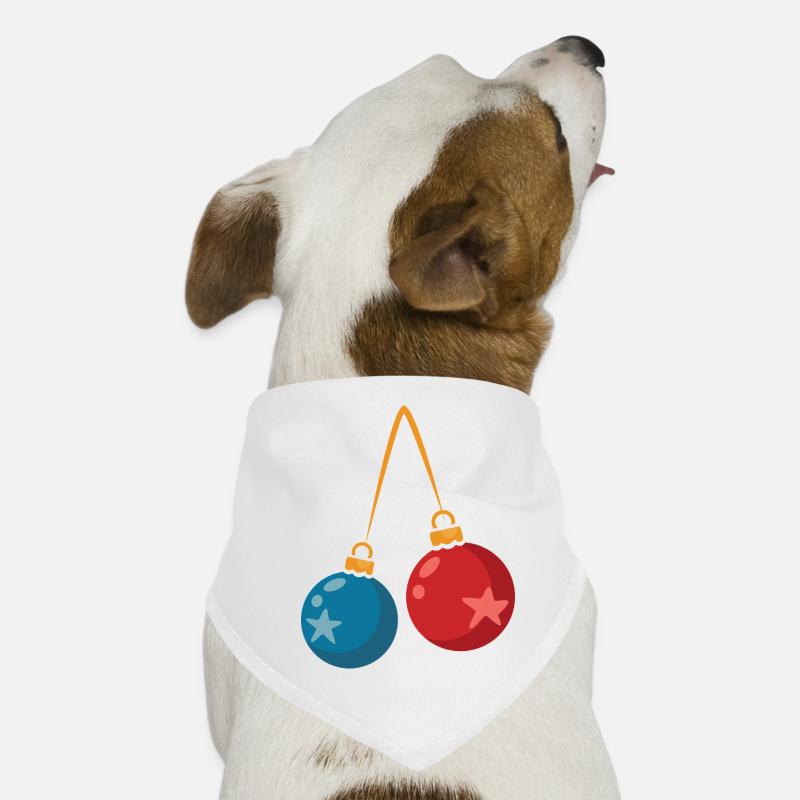 Bunte Weihnachtskugeln Deko Design Hunde-Bandana