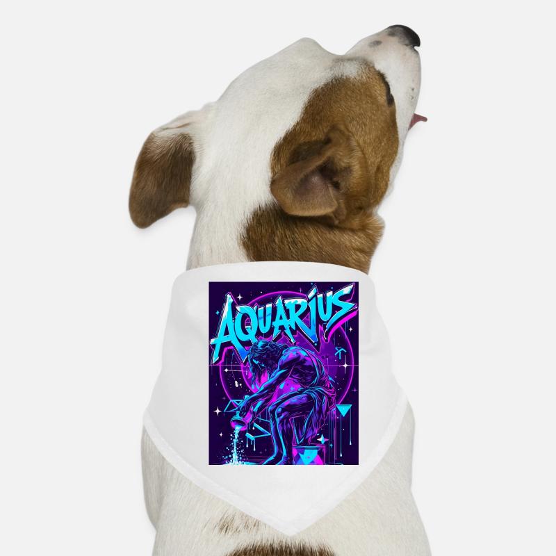 Wassermann - Hunde-Bandana - Weiß