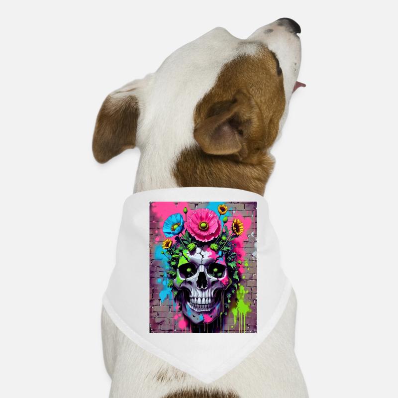 fleurs de crâne Bandana pour chien