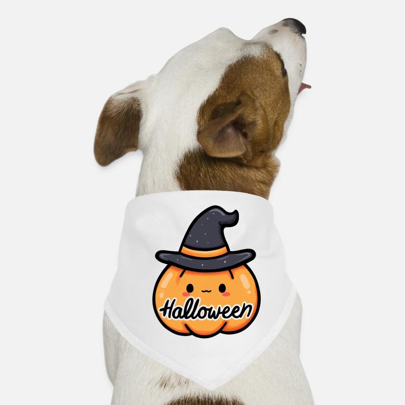 Kürbis, Halloween-Party, Süßigkeiten oder ein Zauberspruch Hunde-Bandana