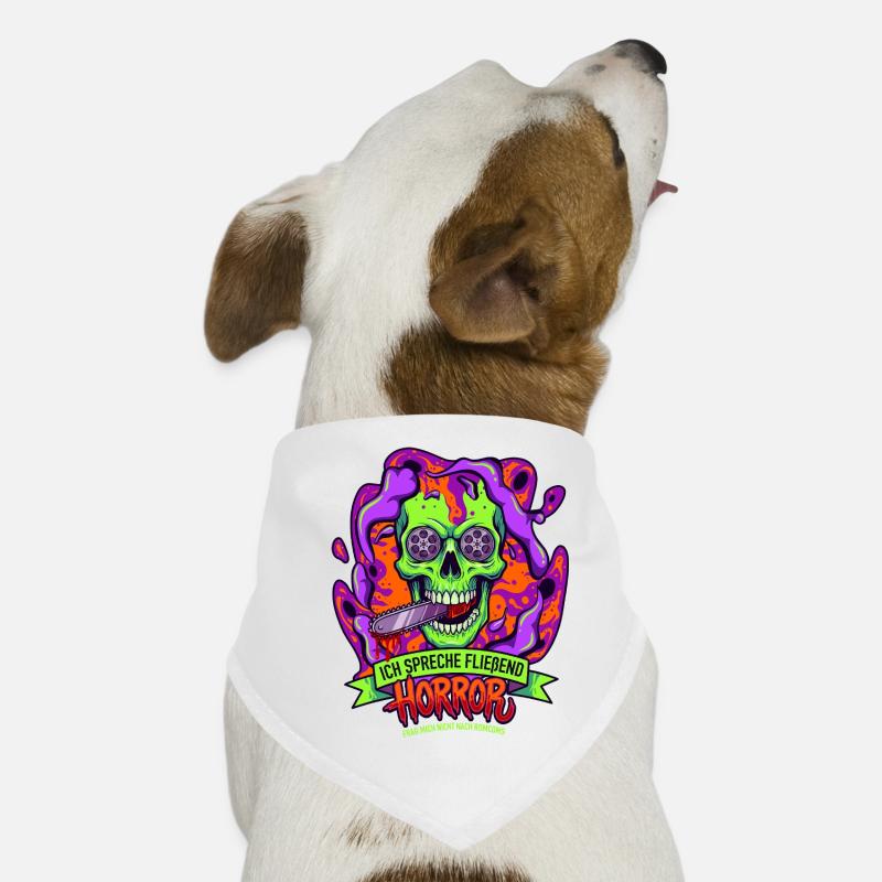 Neon Schädel Horror mit Tentakeln Hunde-Bandana