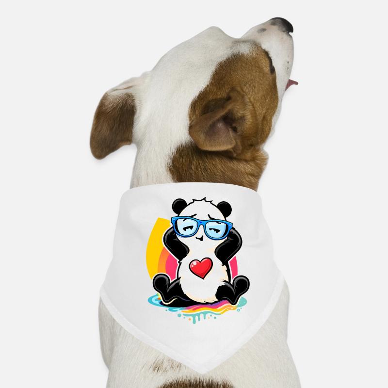 Relaxter Panda mit Sonnenbrille  Hunde-Bandana