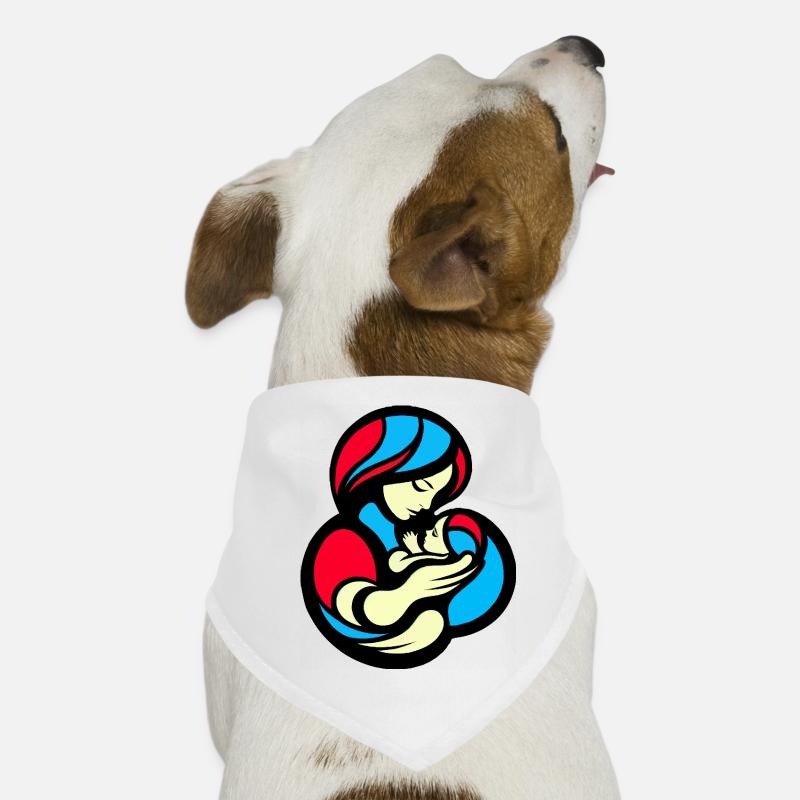 Style de blocs de couleur mère et enfant Bandana pour chien