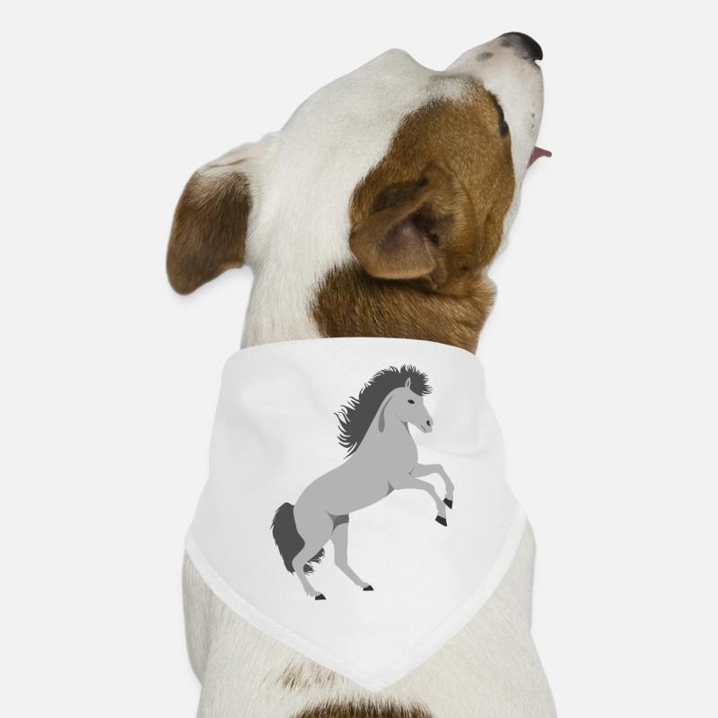 Steigender Schimmel Pferd Hunde-Bandana