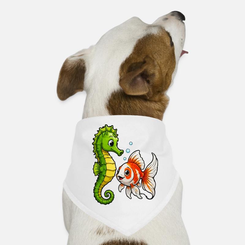 Underwater Friends Seahorse Goldfish Dog Bandana