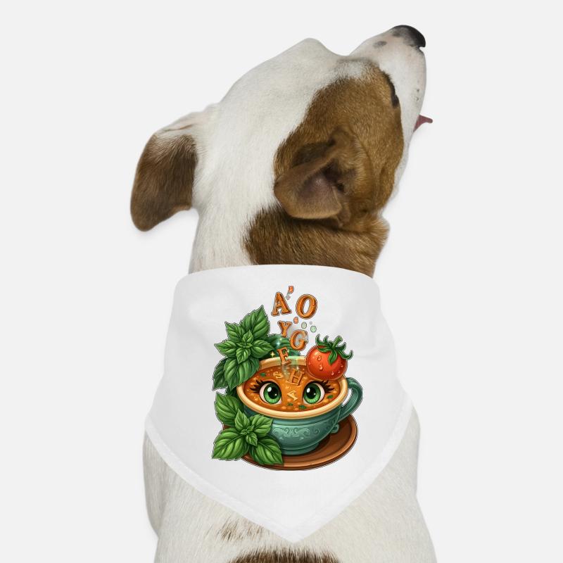 Alphabet-Teetasse mit Kräutern - Hunde-Bandana - Weiß