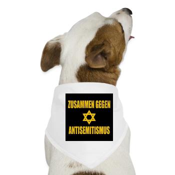 zusammen gegen antisemitismus - Hunde-Bandana - Weiß - Vorne