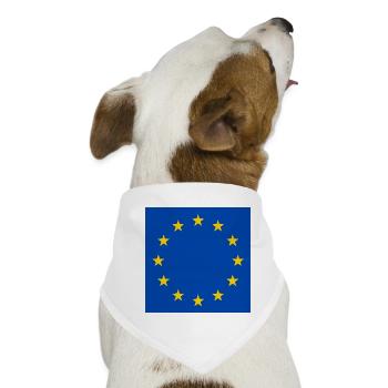 Europa flagge - Hunde-Bandana - Weiß - Vorne
