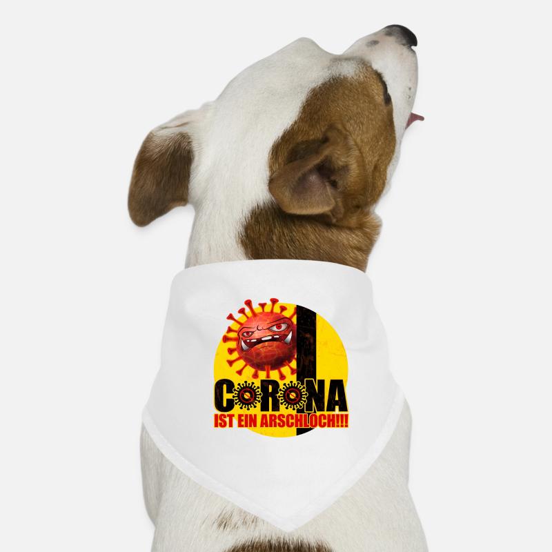 Corona ist ein Arschloch Coronashirt Lockdown Hunde-Bandana