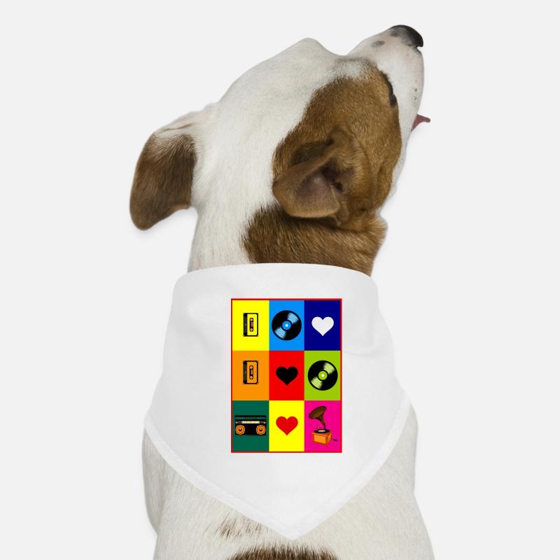 Vidéo Cassette Disque Retro 80s 90s Cadeau Bandana pour chien
