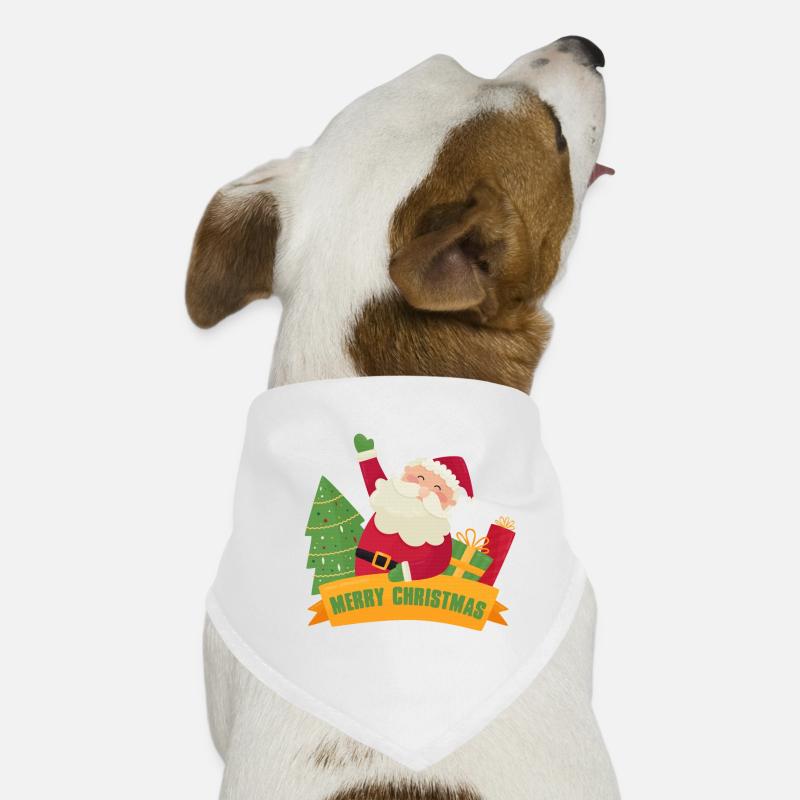 Joyeux Noël avec le père Noël Bandana pour chien