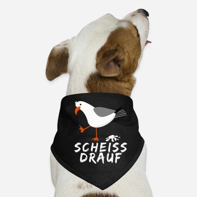 Möwe - lustiger Scheiss drauf Spruch Hunde-Bandana