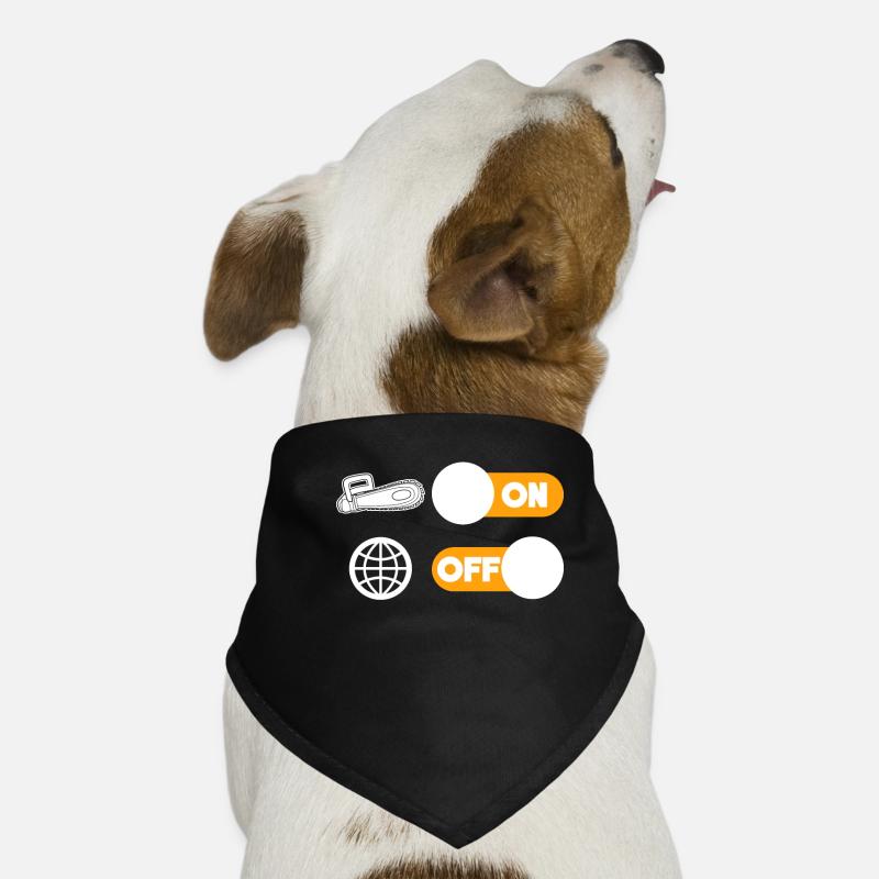 Chainsaws Lumberjack Saying Joke Dog Bandana