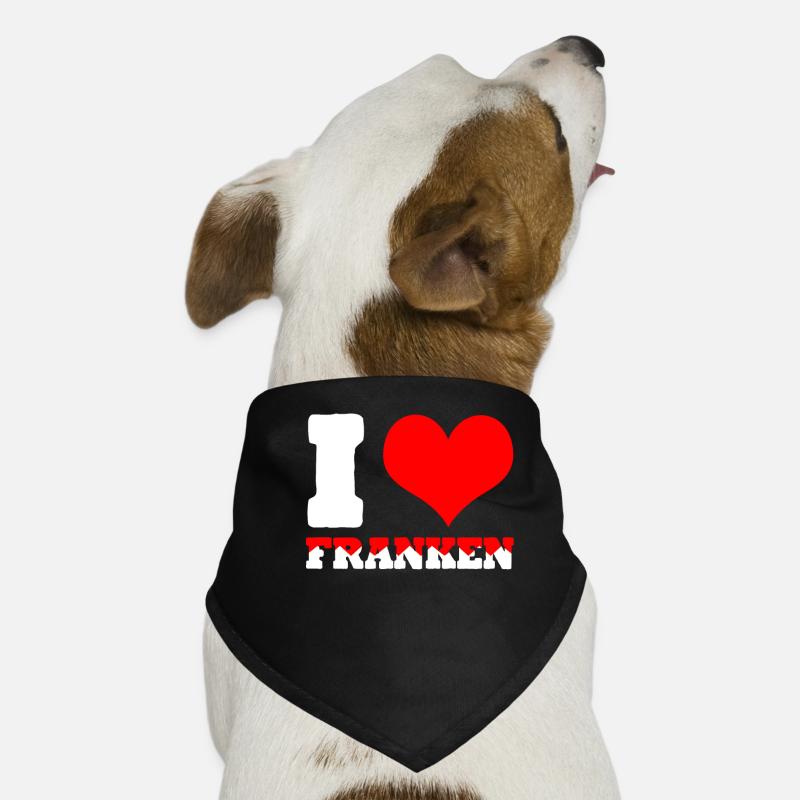 Franke Ich liebe Franken Hunde-Bandana