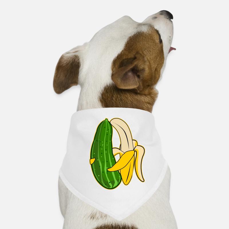Banane et concombre en étreinte Bandana pour chien